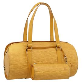 Sac à main LOUIS VUITTON Epi Soufflot Yellow M52229 LV Auth ka5935V Jaune