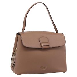 Bolsa de ombro BURBERRY em couro marrom e dourado autêntica ki6811V Marrom Dourado