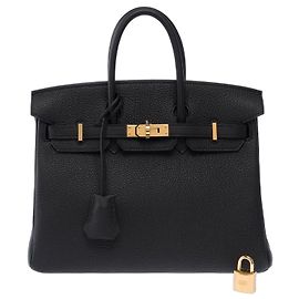 Hermès Borsa HERMES Birkin 25 in Pelle Nera - 103870 Nero