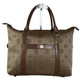 Borsa Tote Vintage Givenchy Logo 4G Canvas Beige Brown Gold Beige