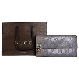 Vintage Gucci GG Monogram Coated Canvas Wallet Light Purple Purple