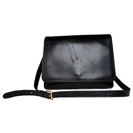 Sac à épaule structuré en cuir Loewe Vintage Noir Or Noir
