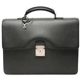 Black Louis Vuitton Taiga Robusto 1 Business Bag Black