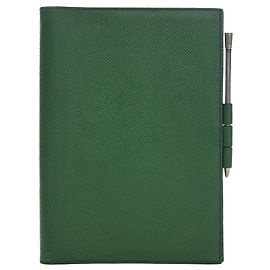Capa de Agenda Hermès Vision em couro Epsom verde Verde