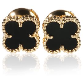 Pendientes Sweet Alhambra en oro amarillo y ónix Van Cleef & Arpels Otro