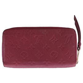Cartera Louis Vuitton Zippy Empreinte Leather en rojo M62214 Roja