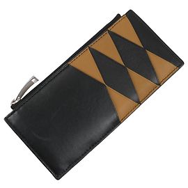 Bottega Veneta Leather Fragment Case in Black × Brown Black