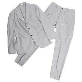 Autre Marque Eleventy Single-Breasted Suit in Gray, Size 50 IT Grey