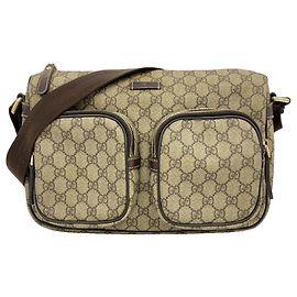 Borsa a tracolla Gucci GG Supreme Marrone