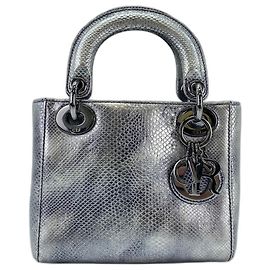 Bolsa de mão e de ombro Christian Dior Lady em prata Prata