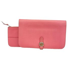 Hermès Hermes Dogon GM Long Wallet Pink