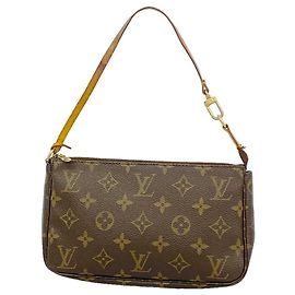 Louis Vuitton Monogram Pochette Accessoires Pouch Marrone