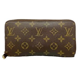 Louis Vuitton Monogram Zippy Wallet Brown