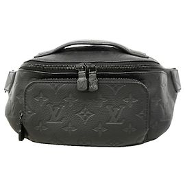 Sac banane Louis Vuitton Monogram Shadow Rush Noir