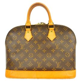 Louis Vuitton Alma Monogram Handbag Brown