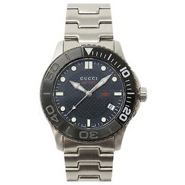 Orologio da polso da uomo Gucci G-Timeless SSP Quadrante Nero Altro