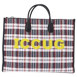 Sacola Gucci ICCUG em Ráfia Artificial Bordada Large Multicor