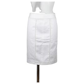 Red Valentino Jupe fourreau en coton blanche R.E.D. Valentino Blanc