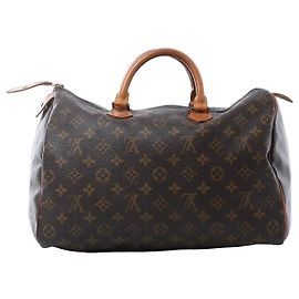 Sac à main Louis Vuitton Speedy 35 Monogram Canvas en marron M41524 Marron
