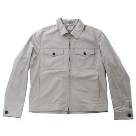 Veste Corneliani en coton, gris verdâtre, taille 50 IT Marron