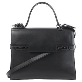 Sac à main 2Way Delvaux Tempête GM en cuir noir Beige