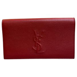 Yves Saint Laurent Large Leather Belle de Jour Clutch Other