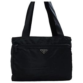 Borsa Prada Nylon con logo triangolare Nero
