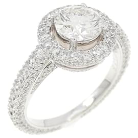 Autre Marque Graff 18K White Gold Diamond Ring Silvery