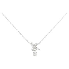 Autre Marque Colar de platina e diamantes Prata