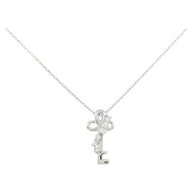 Autre Marque Colar de platina e diamantes Prata