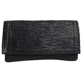 Jay Ahr Black braided clutch bag Black