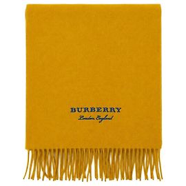 Burberry Sciarpa in cashmere gialla Giallo