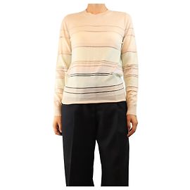 Jason Wu Woll-Top mit Pastellstreifen - size L Mehrfarben