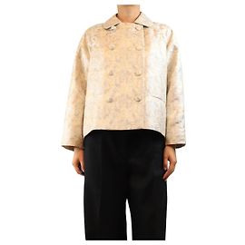 Autre Marque Boxy-Jacke aus neutralem Jacquard - size M Andere