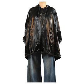 Moncler Parka con capucha de vinilo negro - size UK 12 Negro