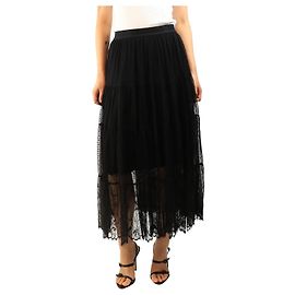 Autre Marque Saia midi de tule preta - size UK 8 Preto