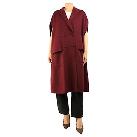 Autre Marque Abrigo cruzado sin mangas rojo - One size Roja
