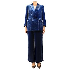 Maliparmi Completo due pezzi in velluto blu - size M Blu
