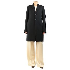 Rick Owens Black long coat - size UK 14 Black