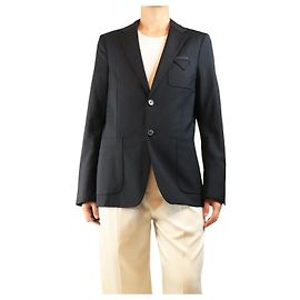 Prada Black wool-blend blazer - size UK 14 Black