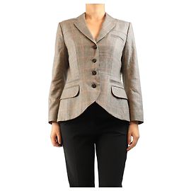 Dior Blazer a quadri marrone - size UK 12 Marrone