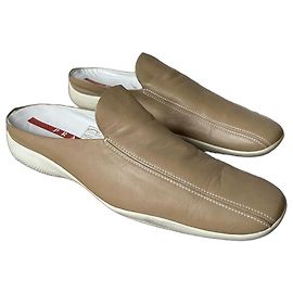 Prada Mules in pelle beige Beige Caramello