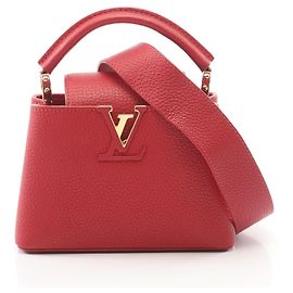 Bolsa de Mão 2-Way Louis Vuitton Capucines Mini Vermelho
