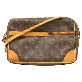 Borsa a tracolla Louis Vuitton Monogram Trocadero 27 Marrone