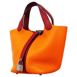 Hermès Hermes Picotin Lock PM Touch Handtasche Rot Orange
