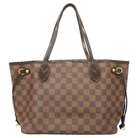 Sac Cabas Louis Vuitton Damier Neverfull PM N51109 Ebene Damier ebène