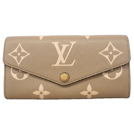 Portafoglio Lungo Louis Vuitton Monogram Empreinte Grigio Crudo