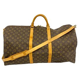 Louis Vuitton Brown Boston Monogram Keepall Bandoulière 60 Marrone