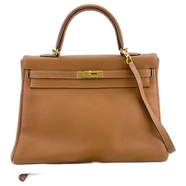 Hermès Bolsa HERMES Kelly 35 em Bege Bege