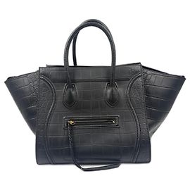 Céline Celine Luggage Micro Handbag - Black Black